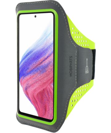 Mobiparts Comfort Fit Armband Samsung Galaxy A53 Sporthoesje Groen Sporthoesjes