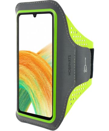 Mobiparts Comfort Fit Armband Samsung Galaxy A33 Sporthoesje Groen Sporthoesjes