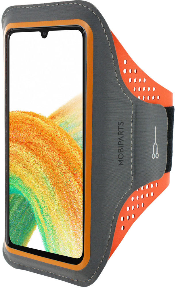 Mobiparts Comfort Fit Armband Samsung Galaxy A33 Sporthoesje Oranje afbeelding 1