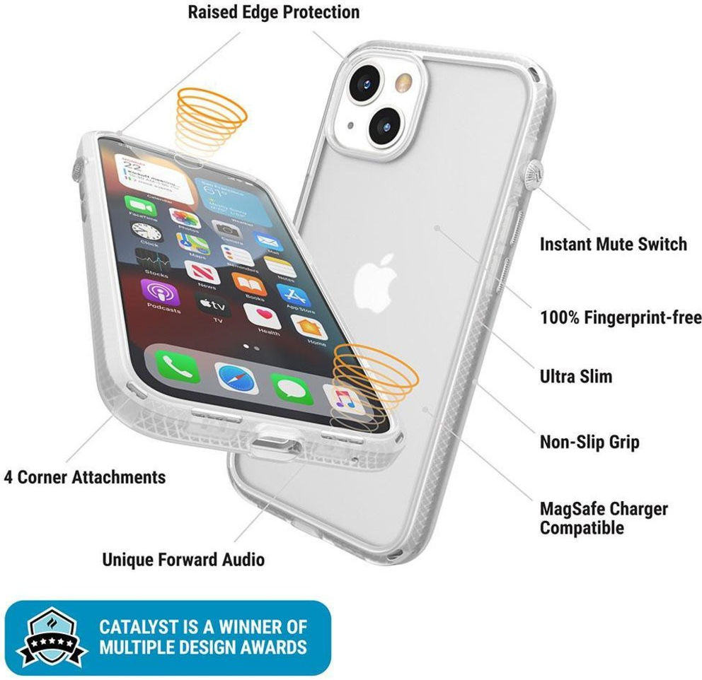 Catalyst Influence Apple iPhone 13 Hoesje 810G Militair Transparant afbeelding 6