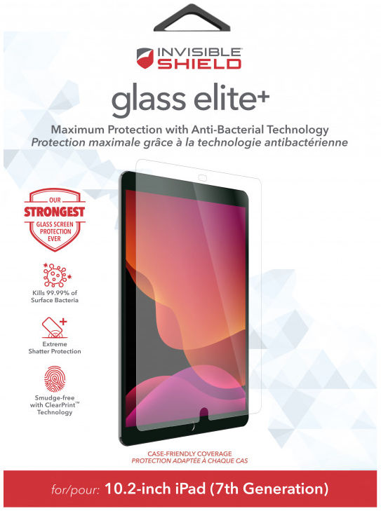 InvisibleShield Glass Elite+ iPad 10.2 Screen Protector Tempered Glass afbeelding 2