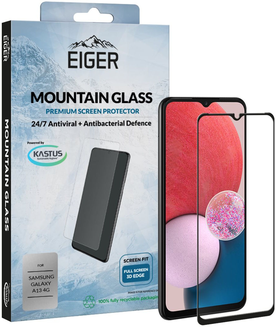Eiger Samsung Galaxy A13 4G Tempered Glass 3D Fingerprint Friendly afbeelding 1