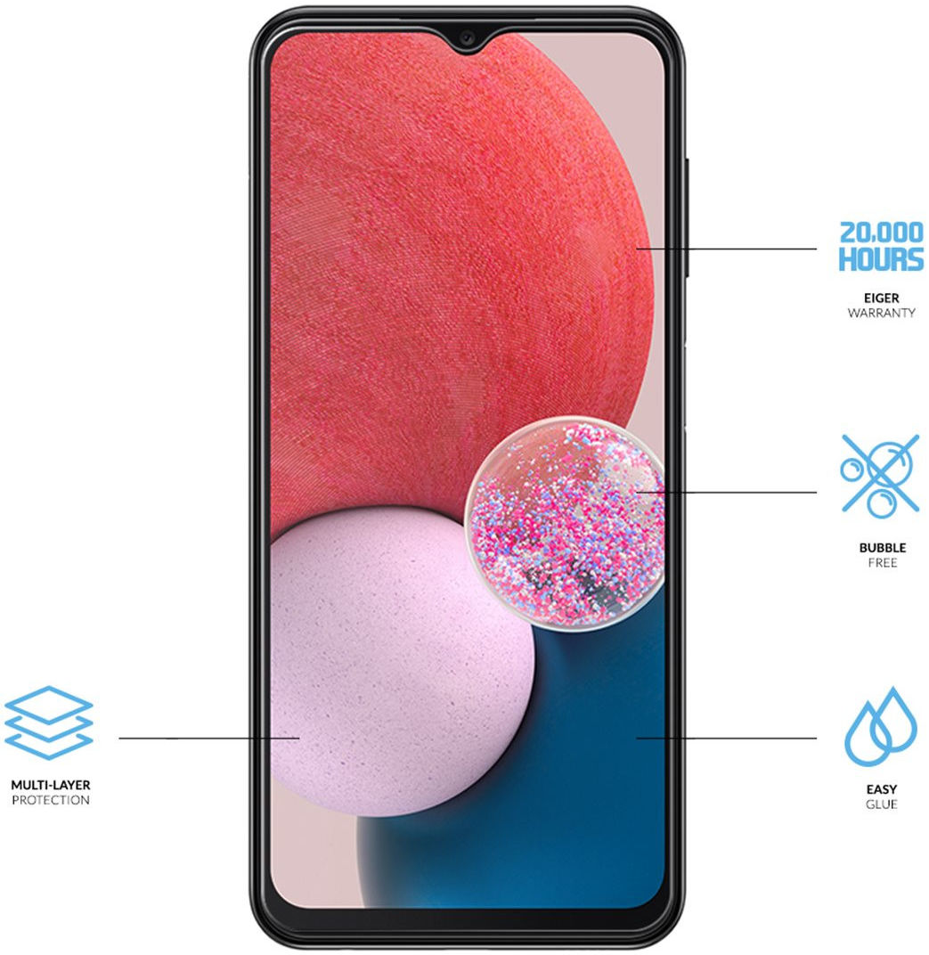 Eiger H.I.T. Samsung Galaxy A13 4G Display Folie Screen Protector afbeelding 2