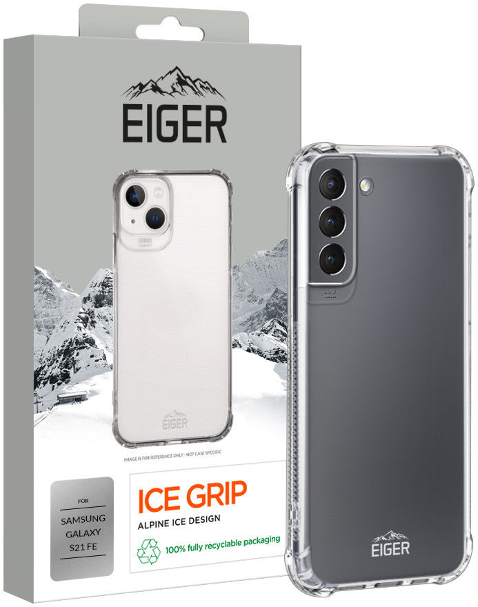 Eiger Ice Grip Series Samsung Galaxy S21 FE Hoesje TPU Transparant afbeelding 1