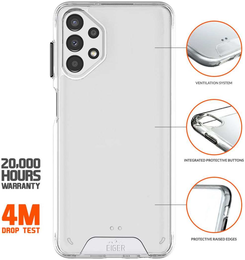 Eiger Glacier Series Samsung Galaxy A13 4G Hoesje TPU Transparant afbeelding 2