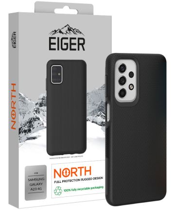 Eiger North Series Samsung Galaxy A23 Hoesje Back Cover Zwart Hoesjes