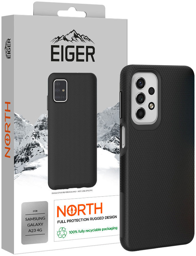 Eiger North Series Samsung Galaxy A23 Hoesje Back Cover Zwart afbeelding 1