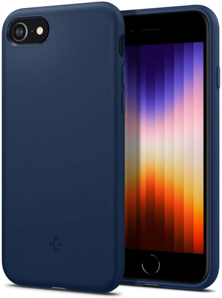 Spigen Silicone Fit iPhone 7/8/SE (2020/2022) Hoesje Back Cover Blauw afbeelding 1
