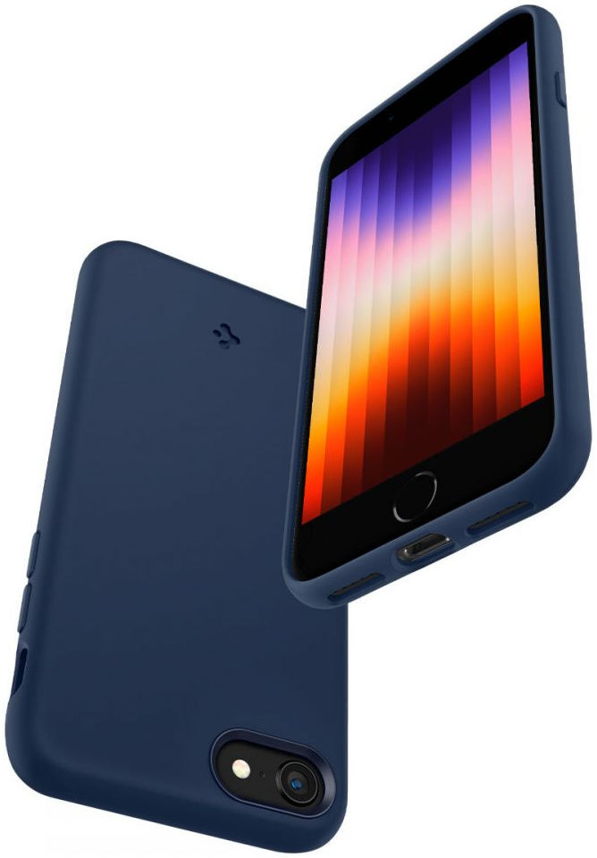 Spigen Silicone Fit iPhone 7/8/SE (2020/2022) Hoesje Back Cover Blauw afbeelding 5