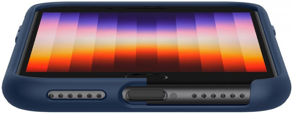 Spigen Silicone Fit iPhone 7/8/SE (2020/2022) Hoesje Back Cover Blauw afbeelding 6