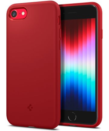 Spigen Silicone Fit iPhone 7/8/SE (2020/2022) Hoesje Back Cover Rood Hoesjes