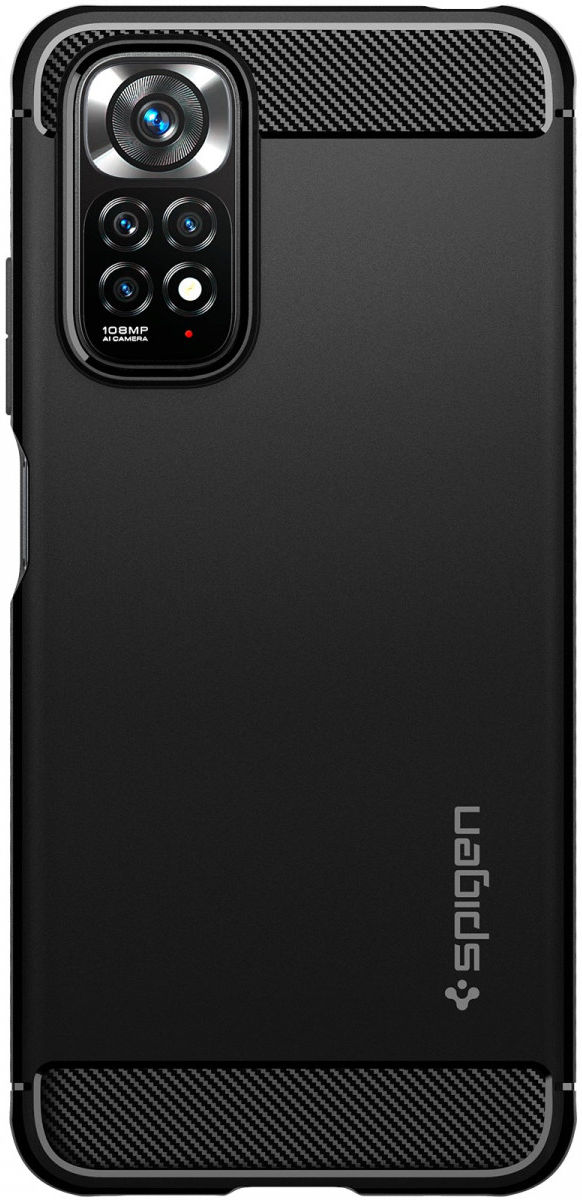 Spigen Rugged Armor Xiaomi Redmi Note 11 / 11S Hoesje Back Cover Zwart afbeelding 4