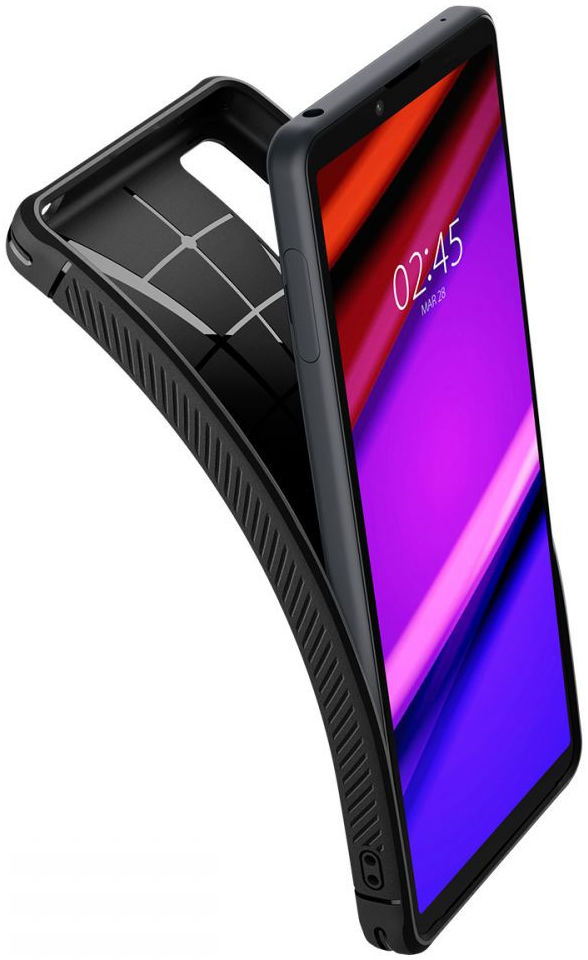 Spigen Rugged Armor Sony Xperia 10 IV Hoesje Back Cover Zwart afbeelding 2