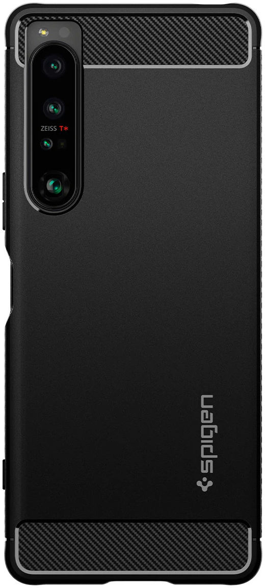 Spigen Rugged Armor Sony Xperia 1 IV Hoesje Back Cover Zwart afbeelding 3