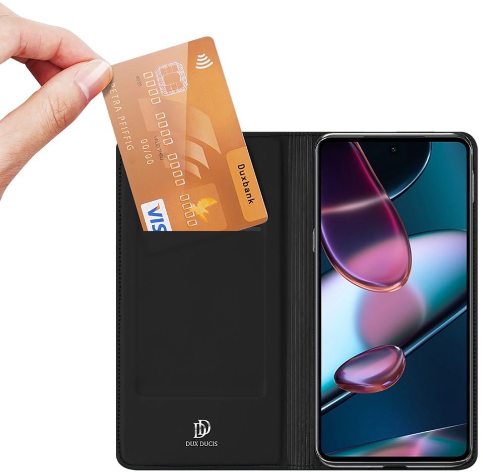 Dux Ducis Skin Pro Motorola Edge 30 Hoesje Portemonnee Book Case Zwart afbeelding 2