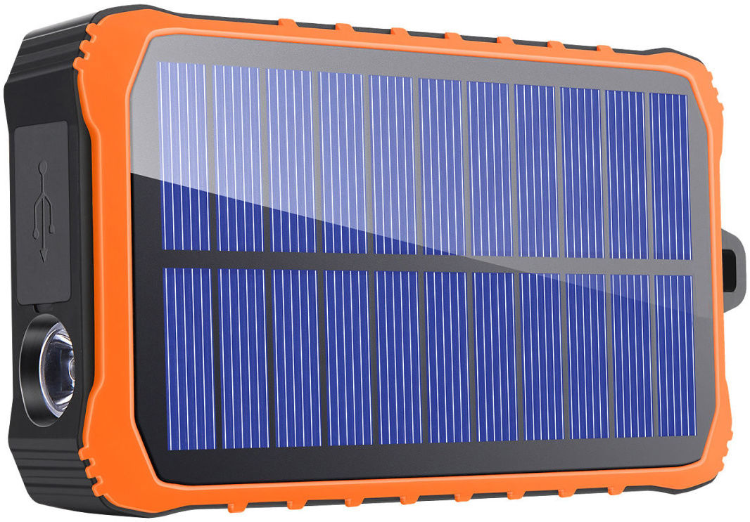 4smarts Zonnepaneel Powerbank met Handdynamo 12.000 mAh en Zaklamp afbeelding 2