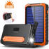 4smarts Zonnepaneel Powerbank met Handdynamo 12.000 mAh en Zaklamp afbeelding 1