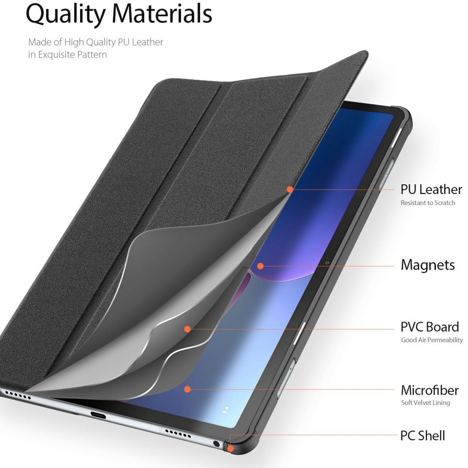 Dux Ducis Domo Lenovo Tab M10 Gen 3 (10.1) Hoes Book Case Zwart afbeelding 5