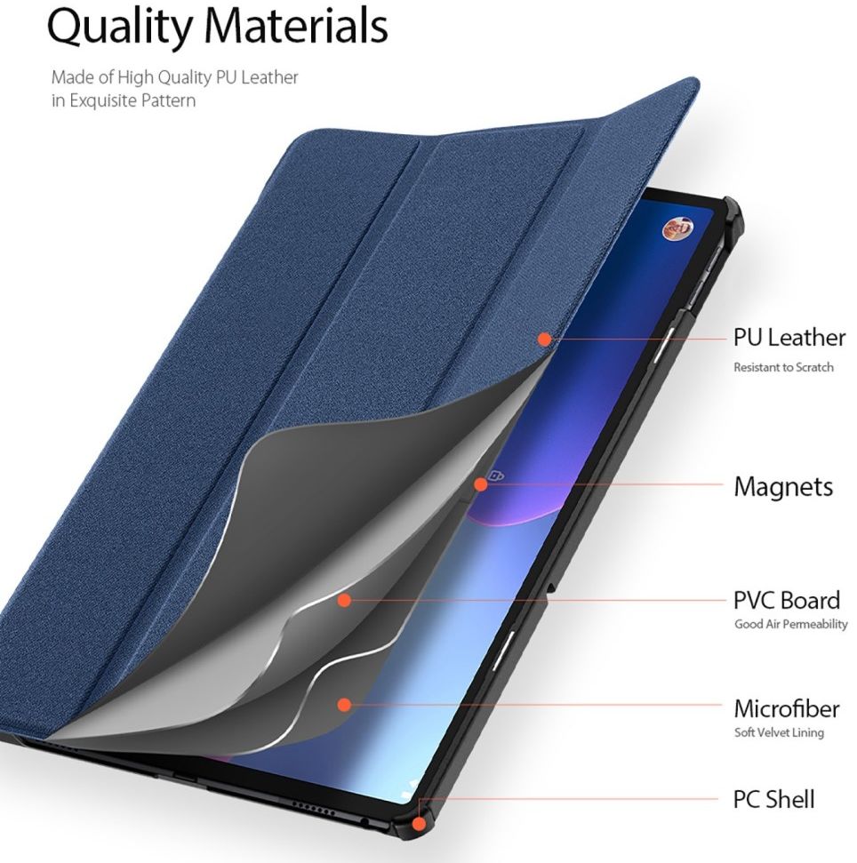 Dux Ducis Domo Lenovo Tab M10 Gen 3 (10.1) Hoes Book Case Blauw afbeelding 4