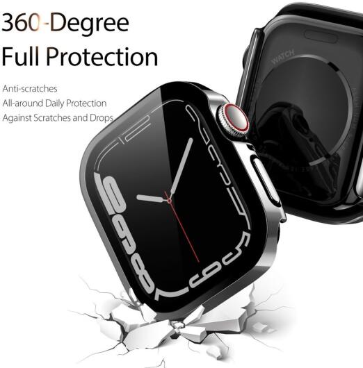 Dux Ducis Hamo - Apple Watch 40MM Hoesje - Full Protect - Zwart afbeelding 3