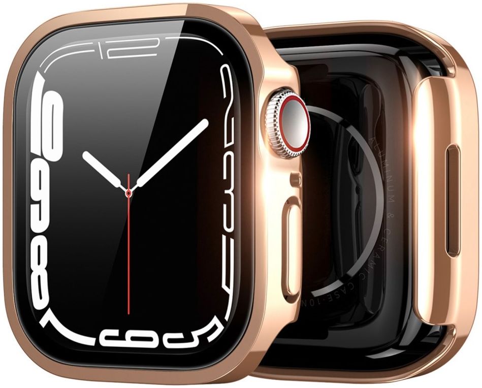Dux Ducis Hamo Apple Watch 44MM Hoesje Full Protect Roze Goud afbeelding 2