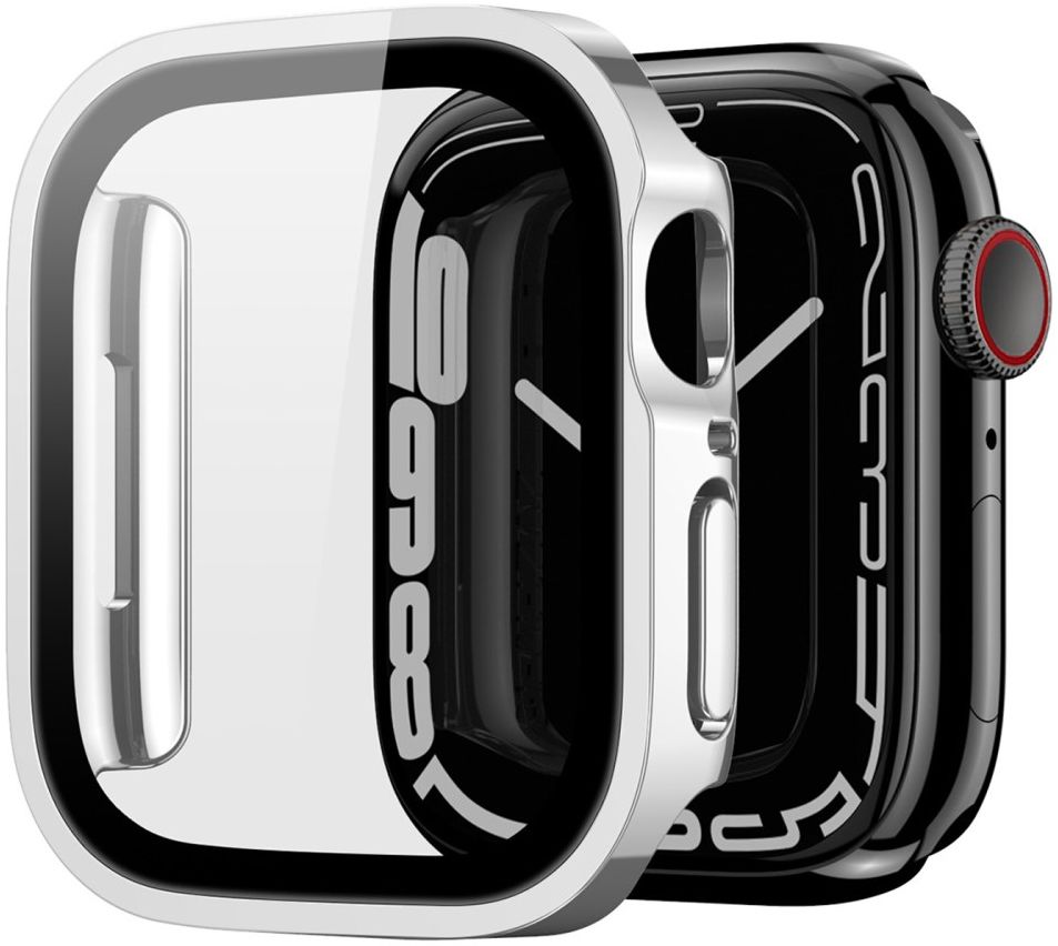 Dux Ducis Hamo - Apple Watch 7 / 8 / 9 41MM Hoesje - Full Protect - Zilver afbeelding 1