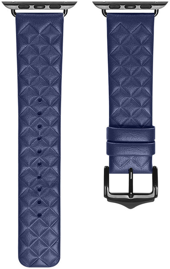 Dux Ducis Enland - Apple Watch Bandje - 1-9/SE 41MM/40MM/38MM - Leer - Blauw afbeelding 1