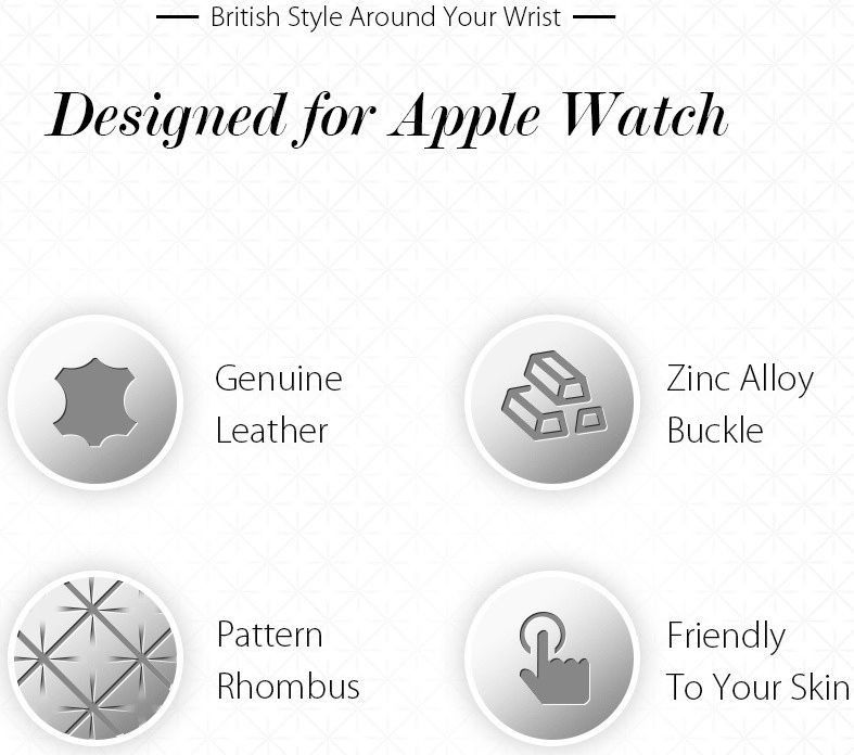 Dux Ducis Enland - Apple Watch Bandje - 1-9/SE 41MM/40MM/38MM - Leer - Blauw afbeelding 9