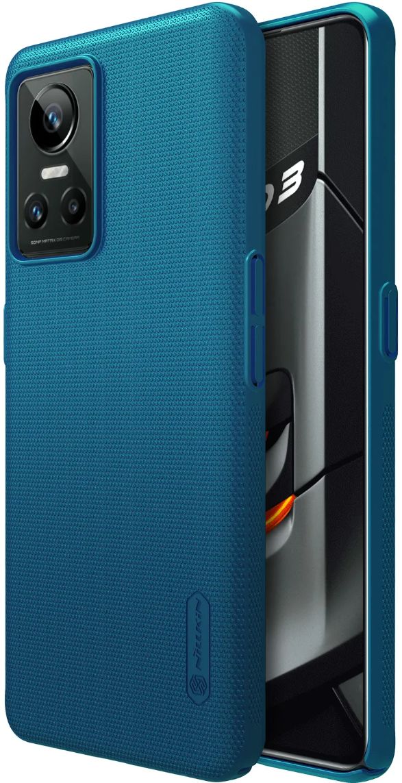 Nillkin Super Frosted Shield Realme GT Neo 3 Hoesje Blauw afbeelding 1