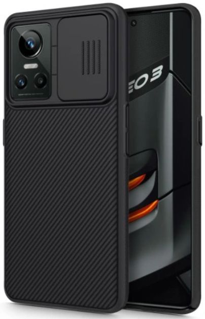 Nillkin CamShield Realme GT Neo 3 Hoesje met Camera Slider Zwart afbeelding 1