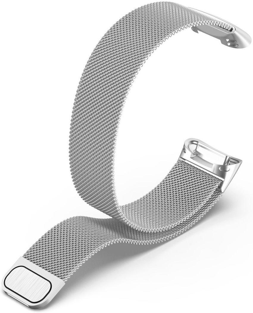 Fitbit Charge 5 Bandje Milanese Staal met Magneetsluiting Zilver afbeelding 2