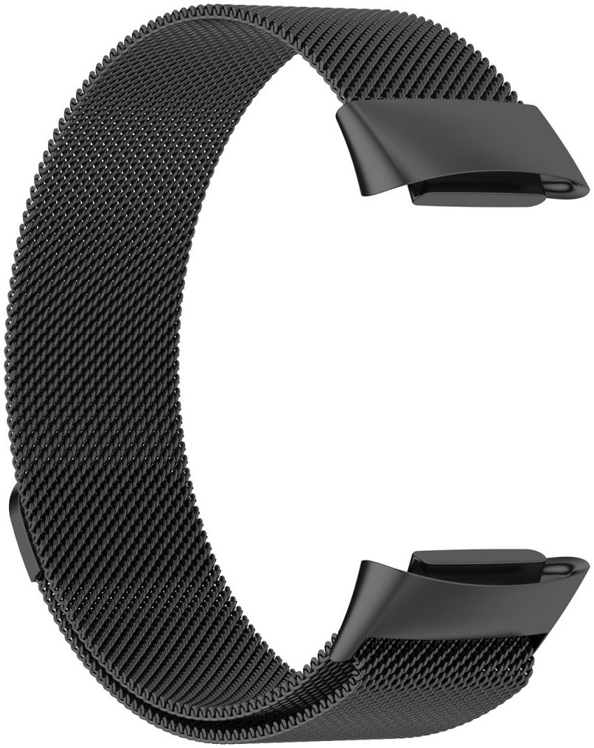 Fitbit Charge 5 Bandje Milanese Staal met Magneetsluiting Zwart afbeelding 3