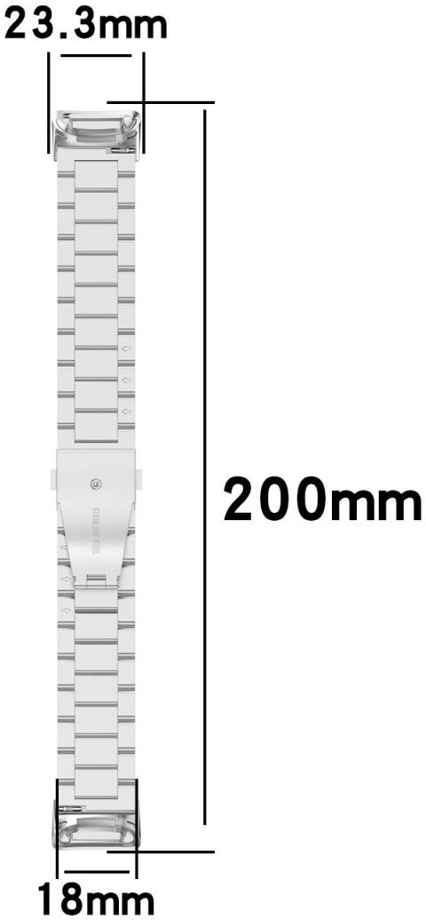 Fitbit Charge 5 Bandje Roestvrij Staal met Schakels Zwart afbeelding 5
