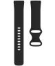 Fitbit Versa 3 / Sense Bandje - Siliconen met Drukknoop Sluiting - Zwart