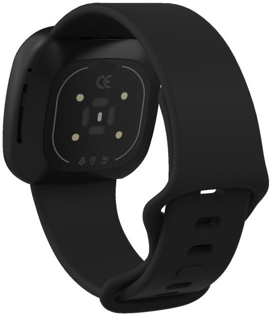 Fitbit Versa 3 / Sense Bandje Siliconen met Drukknoop Sluiting Rood afbeelding 3