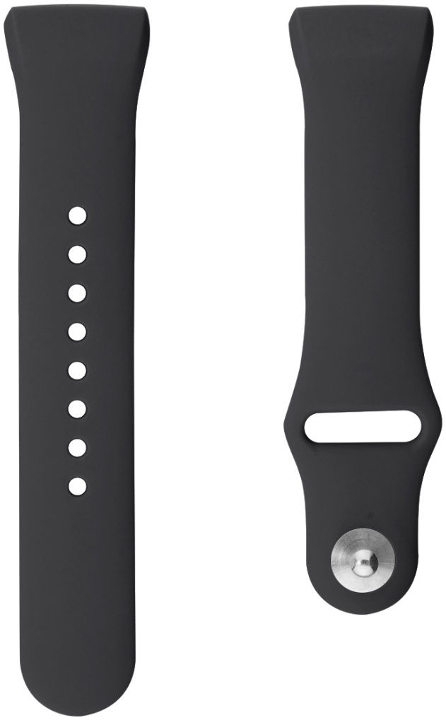 Fitbit Charge 4 / Charge 3 Bandje Siliconen Drukknoop Sluiting Zwart afbeelding 2