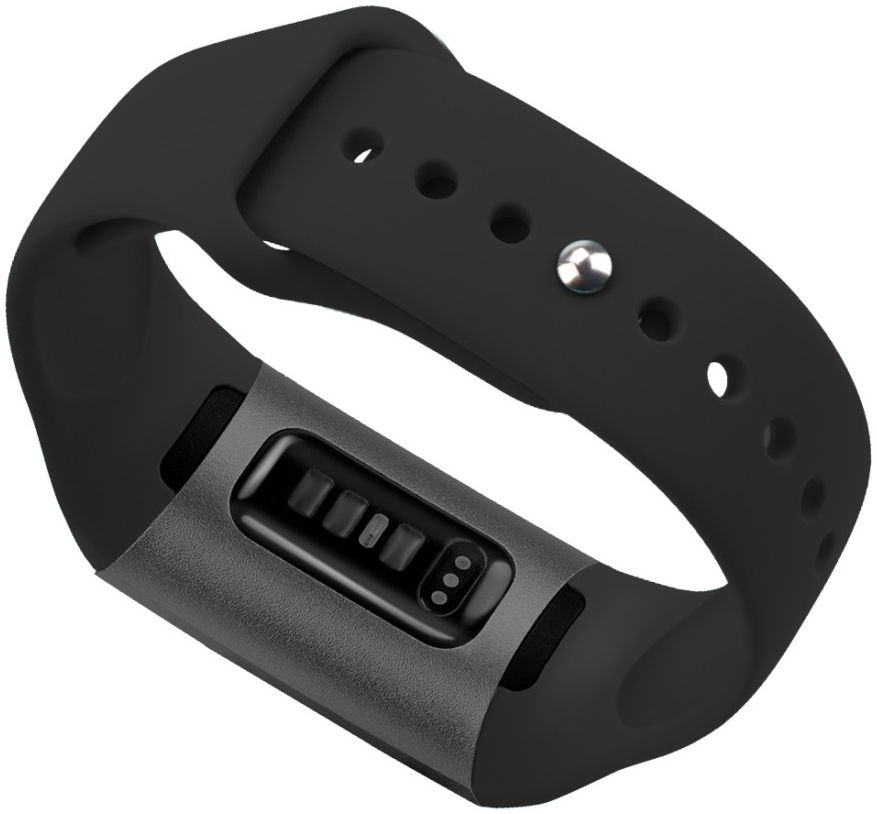 Fitbit Charge 4 / Charge 3 Bandje Siliconen Drukknoop Sluiting Zwart afbeelding 3