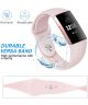 Fitbit Charge 4 / Charge 3 Bandje Siliconen Drukknoop Sluiting Roze