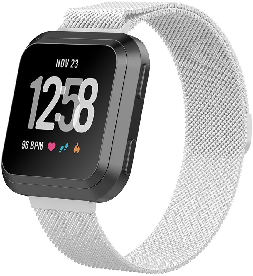 Fitbit Versa 2 / Versa Lite / Versa Bandje Milanese Staal Zilver afbeelding 1