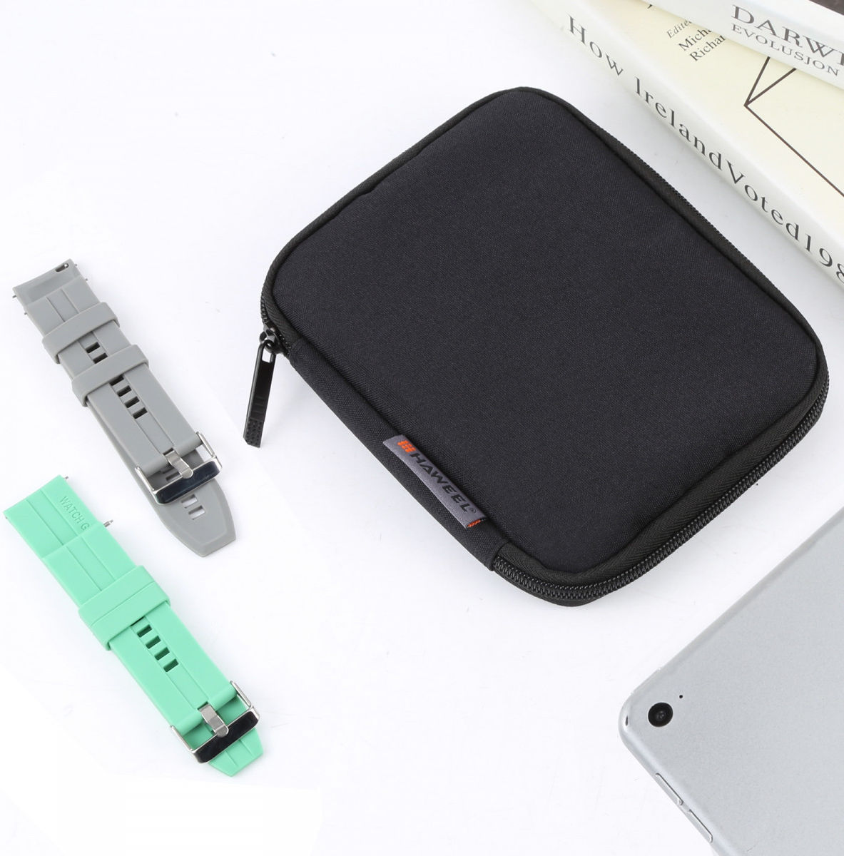 Universele Organizer Opbergtas voor Smartwatch Bandjes of Kabels Zwart afbeelding 2