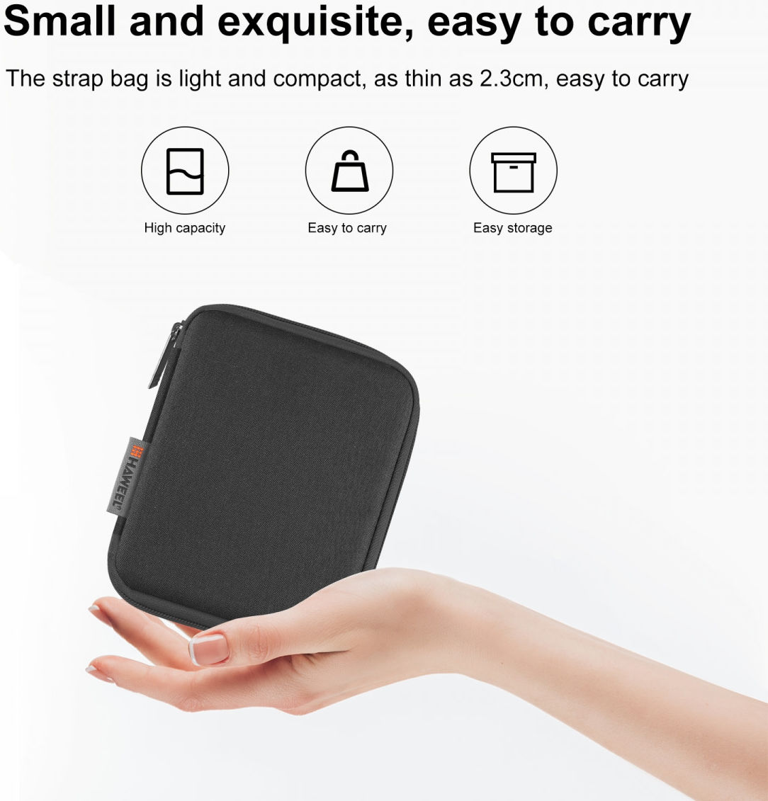 Universele Organizer Opbergtas voor Smartwatch Bandjes of Kabels Zwart afbeelding 4