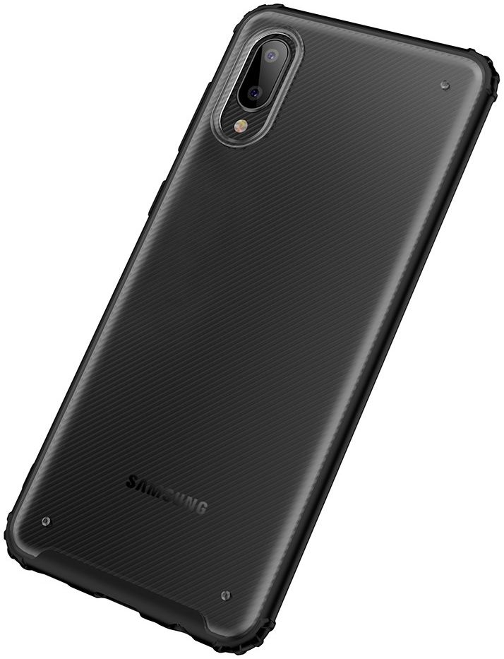 Samsung Galaxy M02 Armor Series Hoesje Mat Transparant Zwart afbeelding 9