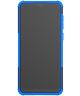 Samsung Galaxy M02 Hoesje Hybride Back Cover met Kickstand Blauw