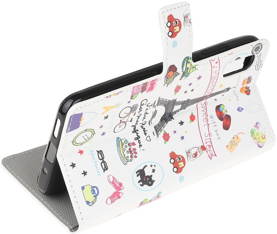 Samsung Galaxy M02 Hoesje Portemonnee Book Case Eiffeltoren Print afbeelding 4