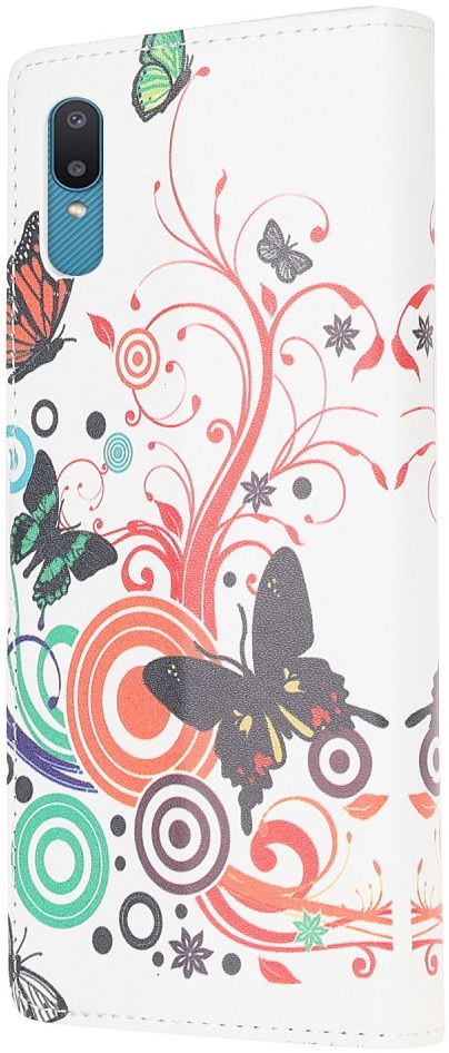 Samsung Galaxy M02 Hoesje Portemonnee Book Case Butterfly Print afbeelding 1