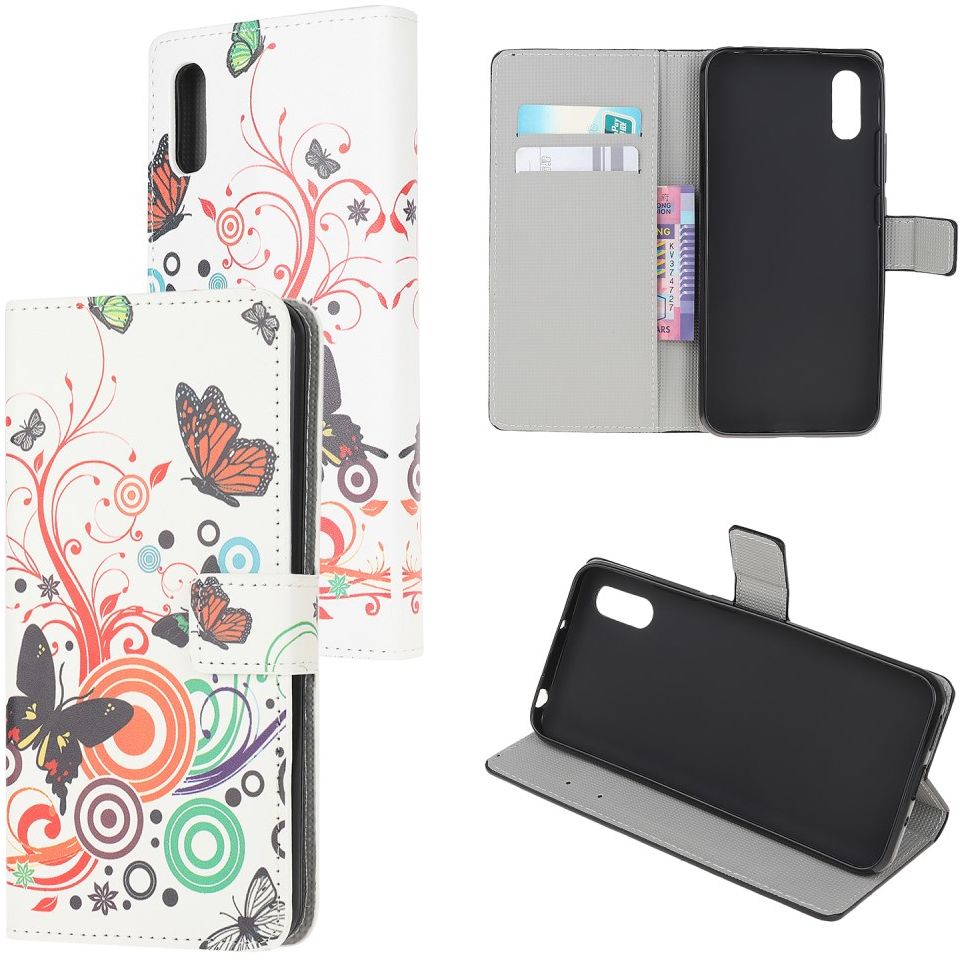 Samsung Galaxy M02 Hoesje Portemonnee Book Case Butterfly Print afbeelding 6