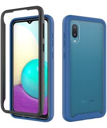 Samsung Galaxy M02 Hoesje Full Protect 360° Cover Hybride Blauw
