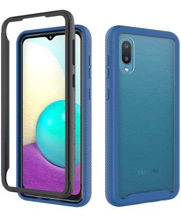 Samsung Galaxy M02 Hoesje Full Protect 360° Cover Hybride Blauw Hoesjes