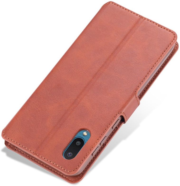 AZNS Samsung Galaxy M02 Hoesje Wallet Book Case Kunstleer Bruin afbeelding 10