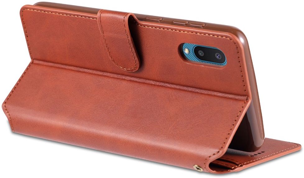 AZNS Samsung Galaxy M02 Hoesje Wallet Book Case Kunstleer Bruin afbeelding 11